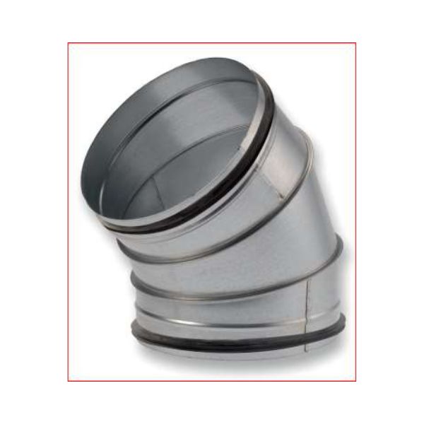 45deg FIXED BEND Galv - with rubber seal